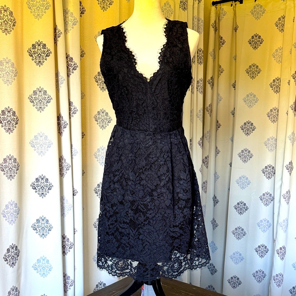 DKNY Black Lace Mini Dress